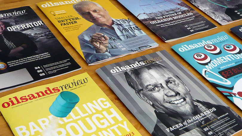 Oilsands Review, Magazine covers, Oilsands, Issues,  Business to Business publication, Trade Magazine