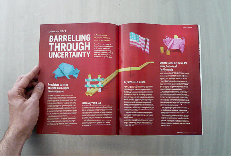 Heavy Oil and Oilsands Guidebook and Directory, Origami, 2013, Papercraft